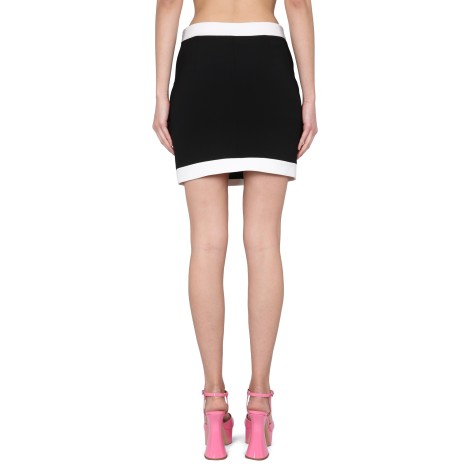 moschino heart buttons crepe miniskirt