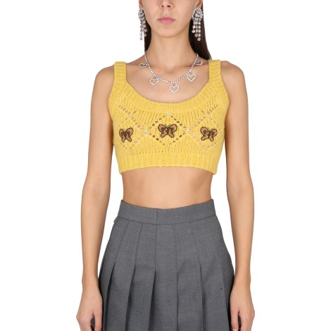 alessandra rich wool knit top