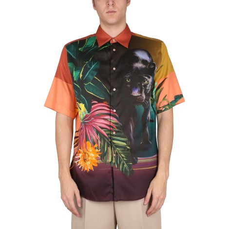 etro photo print shirt