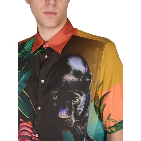 etro photo print shirt