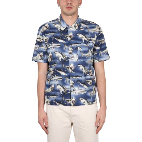 palm angels sharks bowling shirt