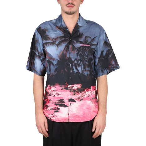 dsquared sunrise bowling shirt