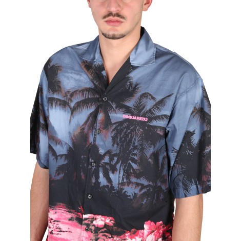 dsquared sunrise bowling shirt