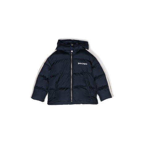 palm angels logo heavy track puffer jkt