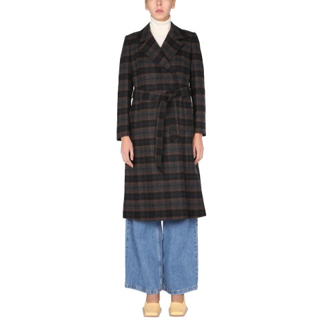 barbour coat with tartan pattern