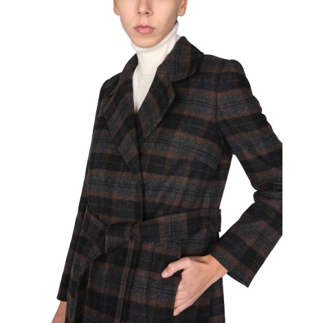 barbour coat with tartan pattern