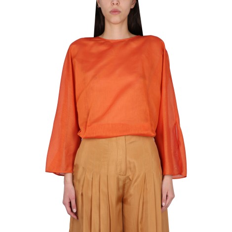 alberta ferretti cotton and silk shirt