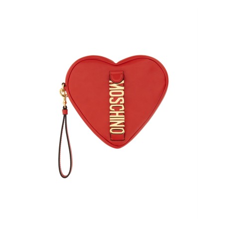 moschino heart clutch bag