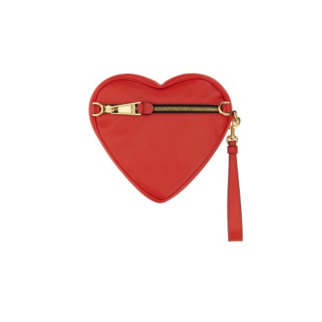 moschino heart clutch bag