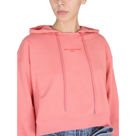 stella mccartney sweatshirt with logo embroidery