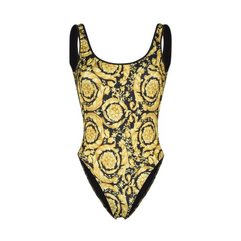 versace one piece swimsuit with baroque print