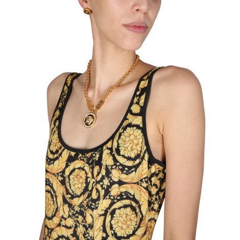 versace one piece swimsuit with baroque print