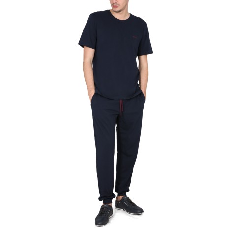 boss jogging pants with logo embroidery