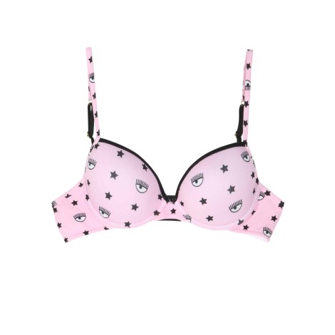 chiara ferragni push up bra with eyestar print