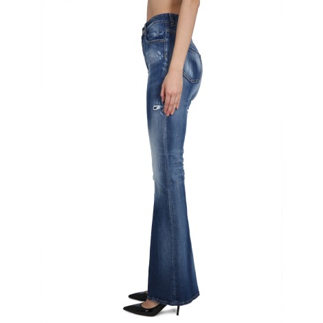 dsquared high rise flare jeans