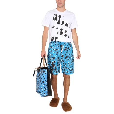 marni bermuda shorts with pop dots print