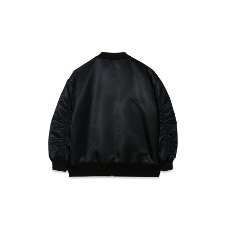 versace donatella embroidery bomber jacket