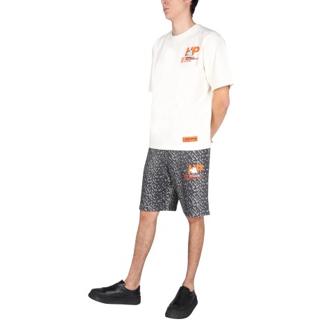 heron preston bermuda with rubber logo