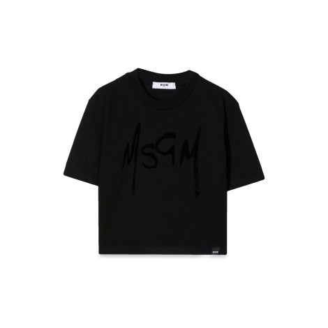 msgm t-shirt corta jersey