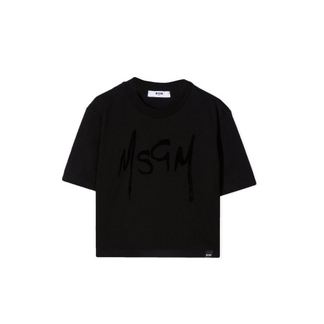 msgm t-shirt corta jersey