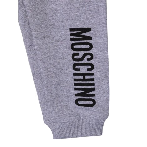 moschino pantalone jogging con logo