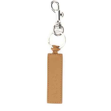 a.p.c. keychain with embossed logo