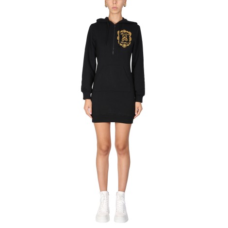 moschino sweatshirt dress with embroidery