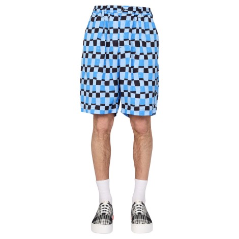 marni check print bermuda shorts 