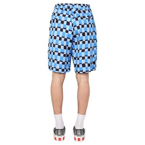 marni check print bermuda shorts 