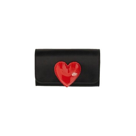 moschino inflatable heart chain wallet