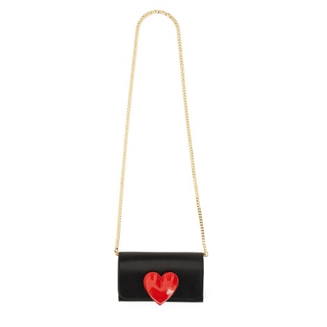 moschino inflatable heart chain wallet