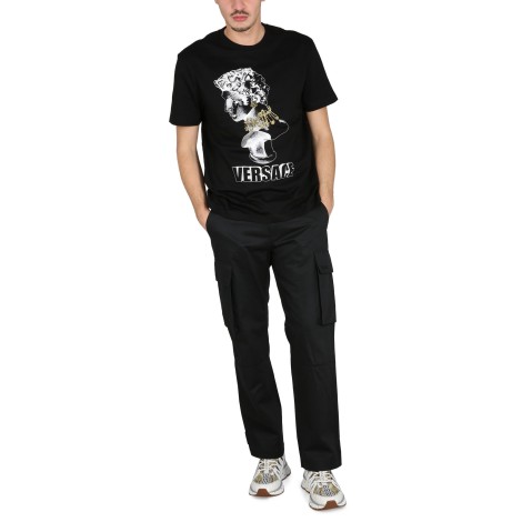 versace graphic t-shirt with logo