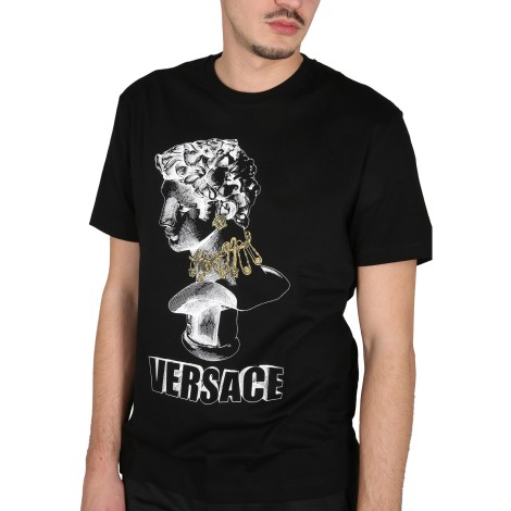 versace graphic t-shirt with logo