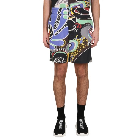 moschino psychedelic print bermuda shorts