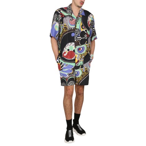 moschino psychedelic print bermuda shorts