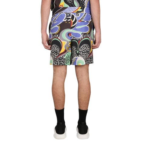 moschino psychedelic print bermuda shorts