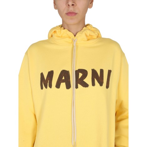 marni logo hoodie