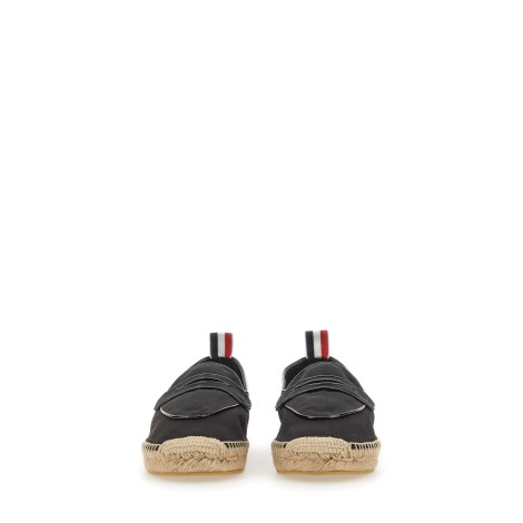 thom browne espadrille penny varsity