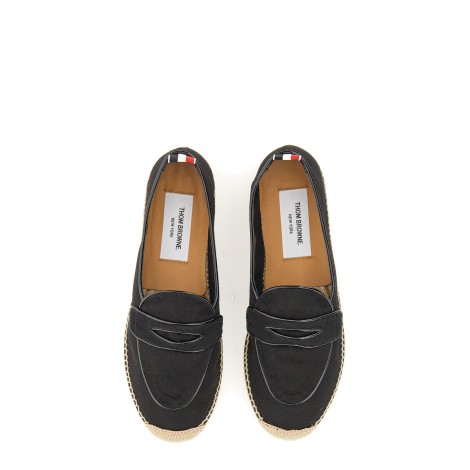 thom browne espadrille penny varsity