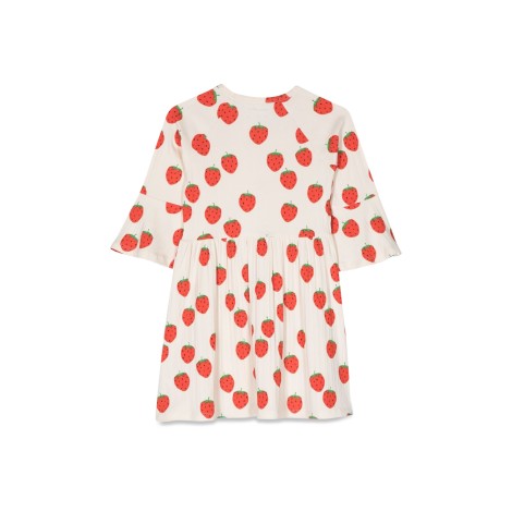 mini rodini strawberries allover p trumpet sleeve dress