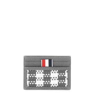 thom browne woven leather card case