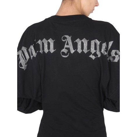 palm angels mini dress with logo