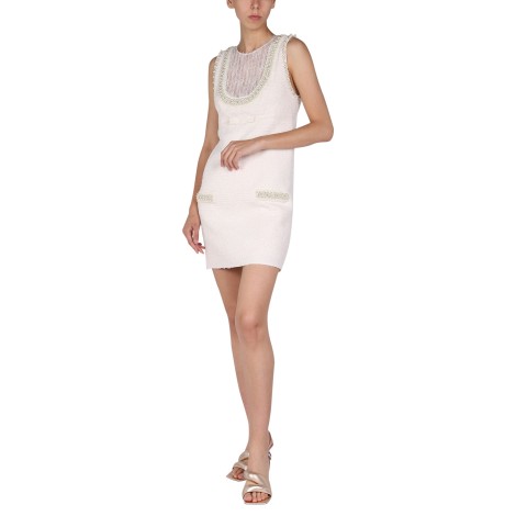 elisabetta franchi dress with pearl details