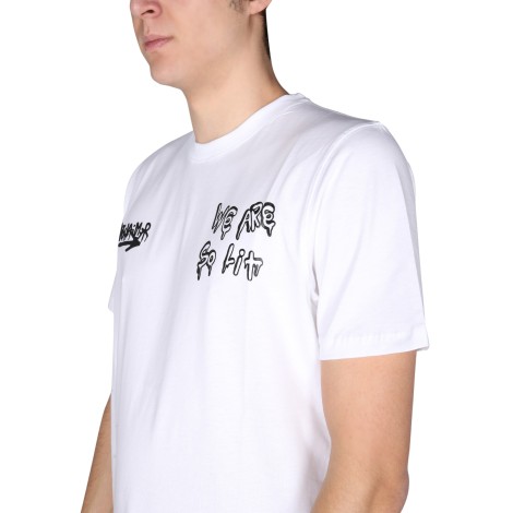 disclaimer t-shirt with logo print