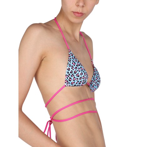 mc2 saint barth animalier print bikini top 