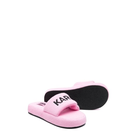 karl lagerfeld logo slippers