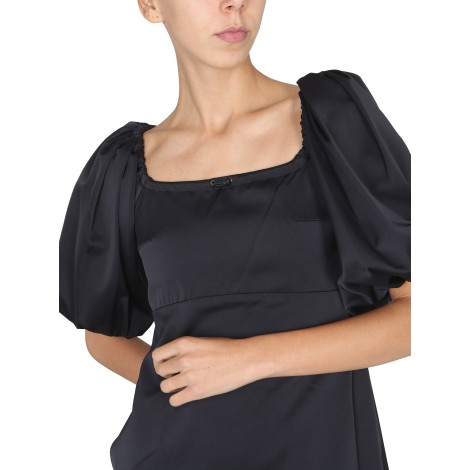 patou mini dress with balloon sleeves