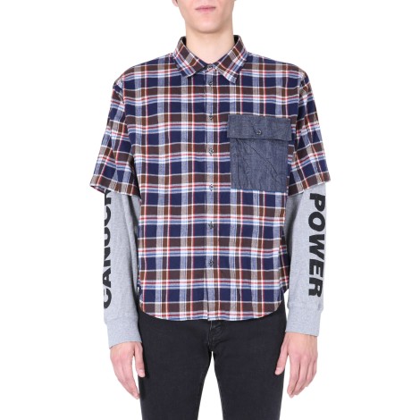 dsquared shirt with double sleeves