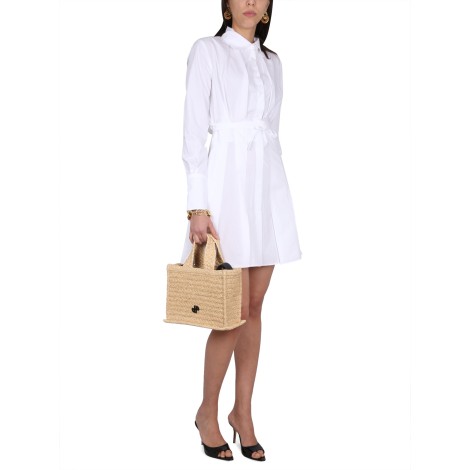 patou pleated shirt dress