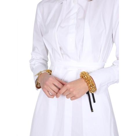 patou pleated shirt dress